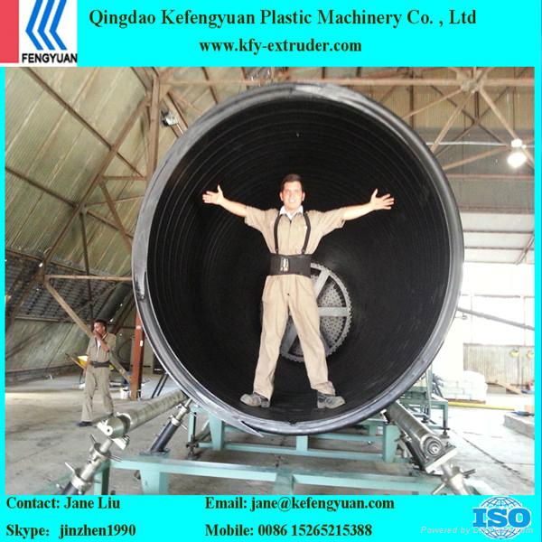 HDPE inner rib enhanced pipe making machine 4