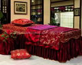 dark red No.001 high grade covers for massage table 1