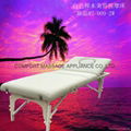 white beech massage table with adjustable backrest