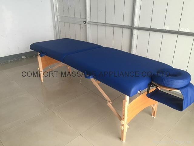 folded wooden massage table with adjustable headrest MT-006B 3