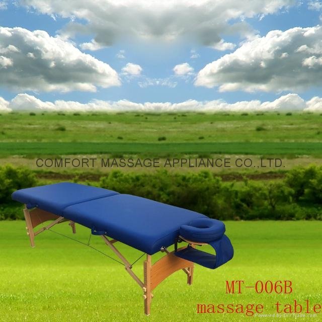 folded wooden massage table with adjustable headrest MT-006B 2