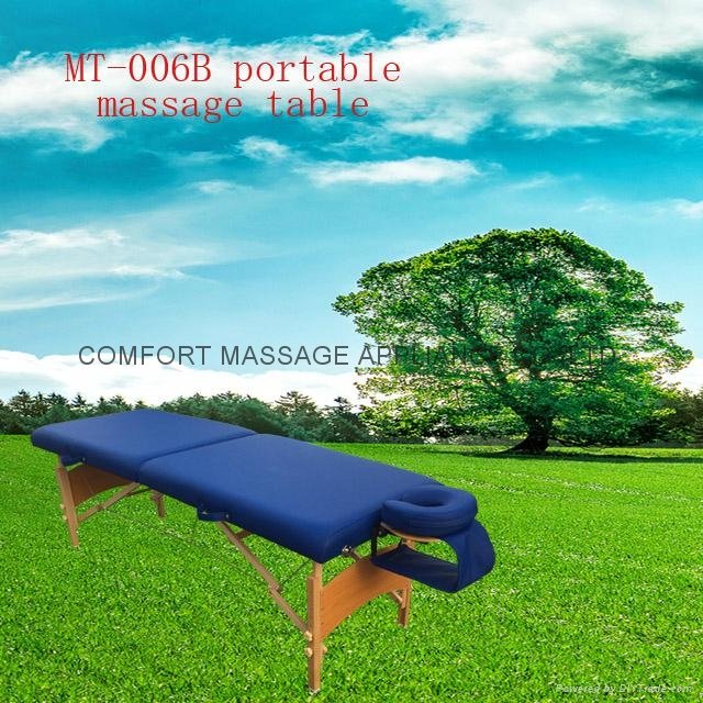 folded wooden massage table with adjustable headrest MT-006B