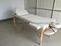 portable massage table with adjustable backrest and full accessories 