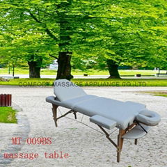 portable massage table with adjustable backrest and full accessories 