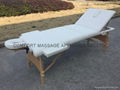 longer and wider wooden massage table with backrest