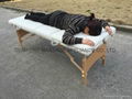 longer and wider wooden massage table with backrest