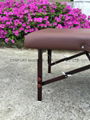 MT-007H dark-red beech portable massage table，beauty bed