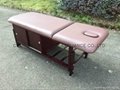 stationary massage table with cabinet
