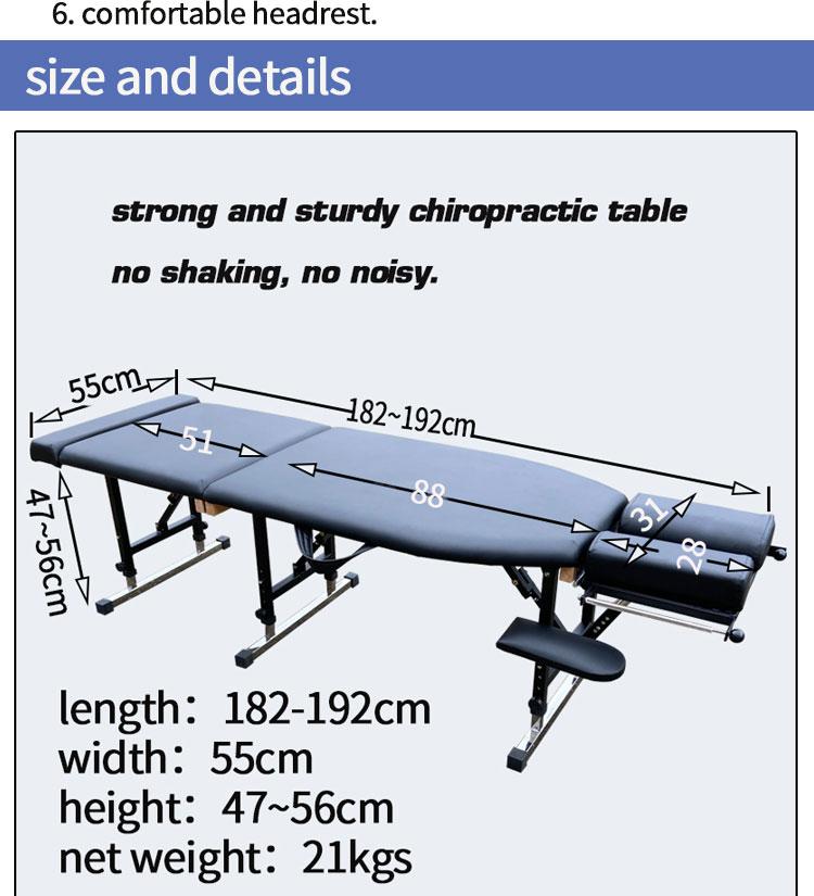 chiropractic table with adjustable height massage table examination table 3