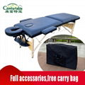 portable wooden massage table massage bed with full accessories