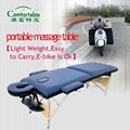 portable wooden massage table massage bed with full accessories