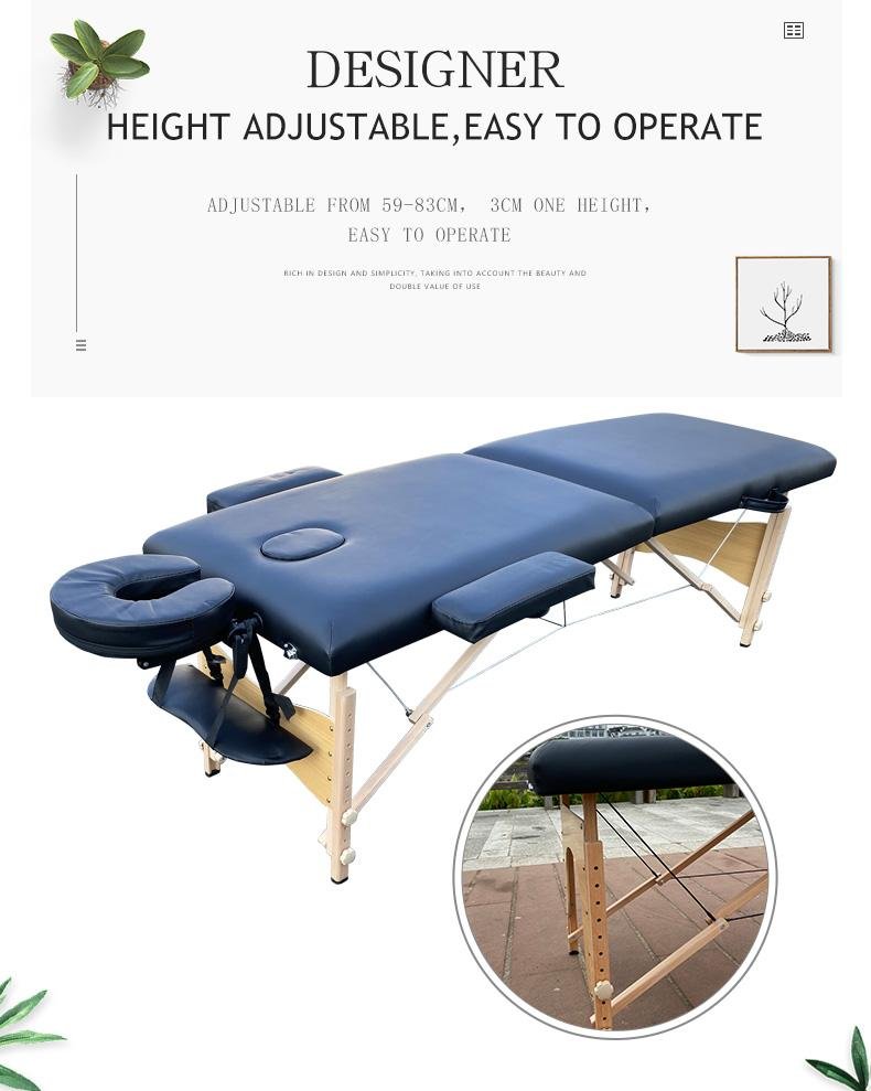 portable wooden massage table massage bed with full accessories 9