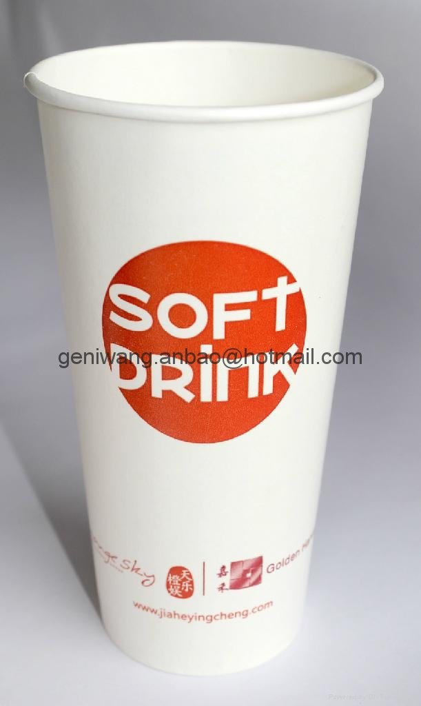 32oz Cold Drinking Coke Paper Cups 3