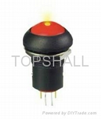 12mm plastic led push button/led switch/illuminated switch