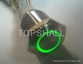 Ring lamp metal push button switch/center lamp push button  metal switch