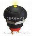 Total plastic latching pushbutton switch/push button lock/maintain switch