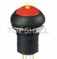 Total plastic latching pushbutton switch/push button lock/maintain switch 3