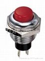 12mm plastic button metal body push button switch
