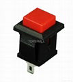 Square type plastic button switch/momentary/off-(on)/reset push button 
