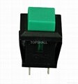 Square type plastic button switch/momentary/off-(on)/reset push button 