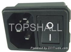 2 in 1 power socket/power socket with rocker switch