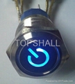 16mm led push switch/led light switches/lighted push button switches