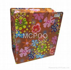 plastic shopping bag with colorful lamination