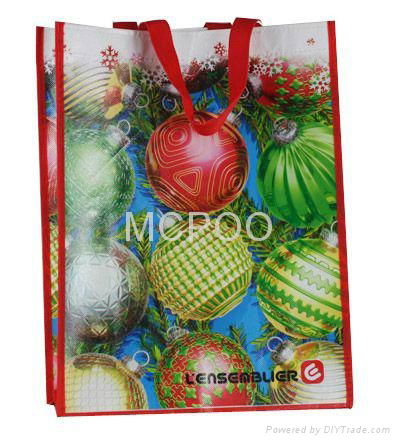 non woven laminated shop bag colorful printing giveaway  ads bag