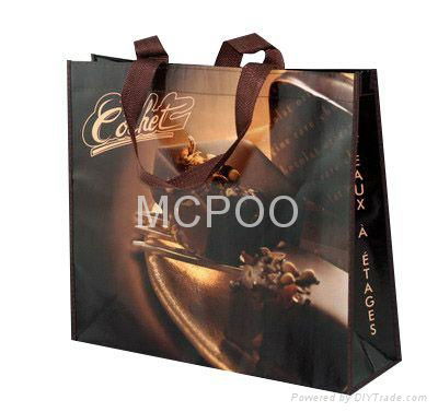 non woven laminated shop bag colorful printing giveaway  ads bag 2