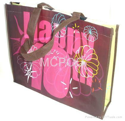 non woven laminated shop bag colorful printing giveaway  ads bag 4