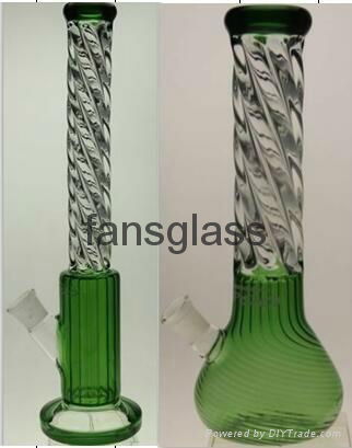 new glass recyclers water pipe with color perc