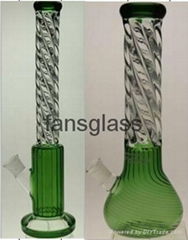 new glass recyclers water pipe with color perc