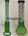 new glass recyclers water pipe with color perc 3