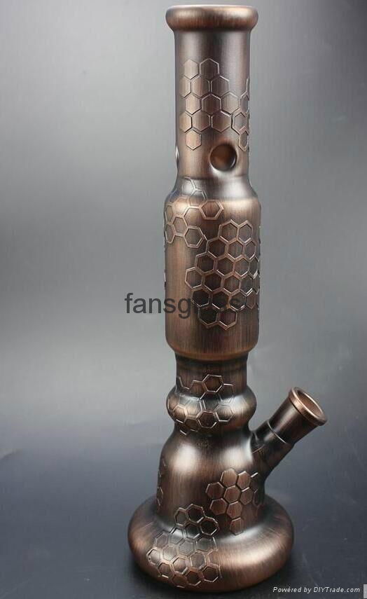 2017 copper plating glass water pipe tobacco pipe 2