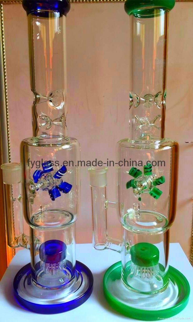 american color glass smoking water pipe 3