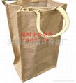 cotton linen cosmetic bag, polyester linen fabric bag 2