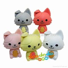 Soododo 3d fox shaped erasers