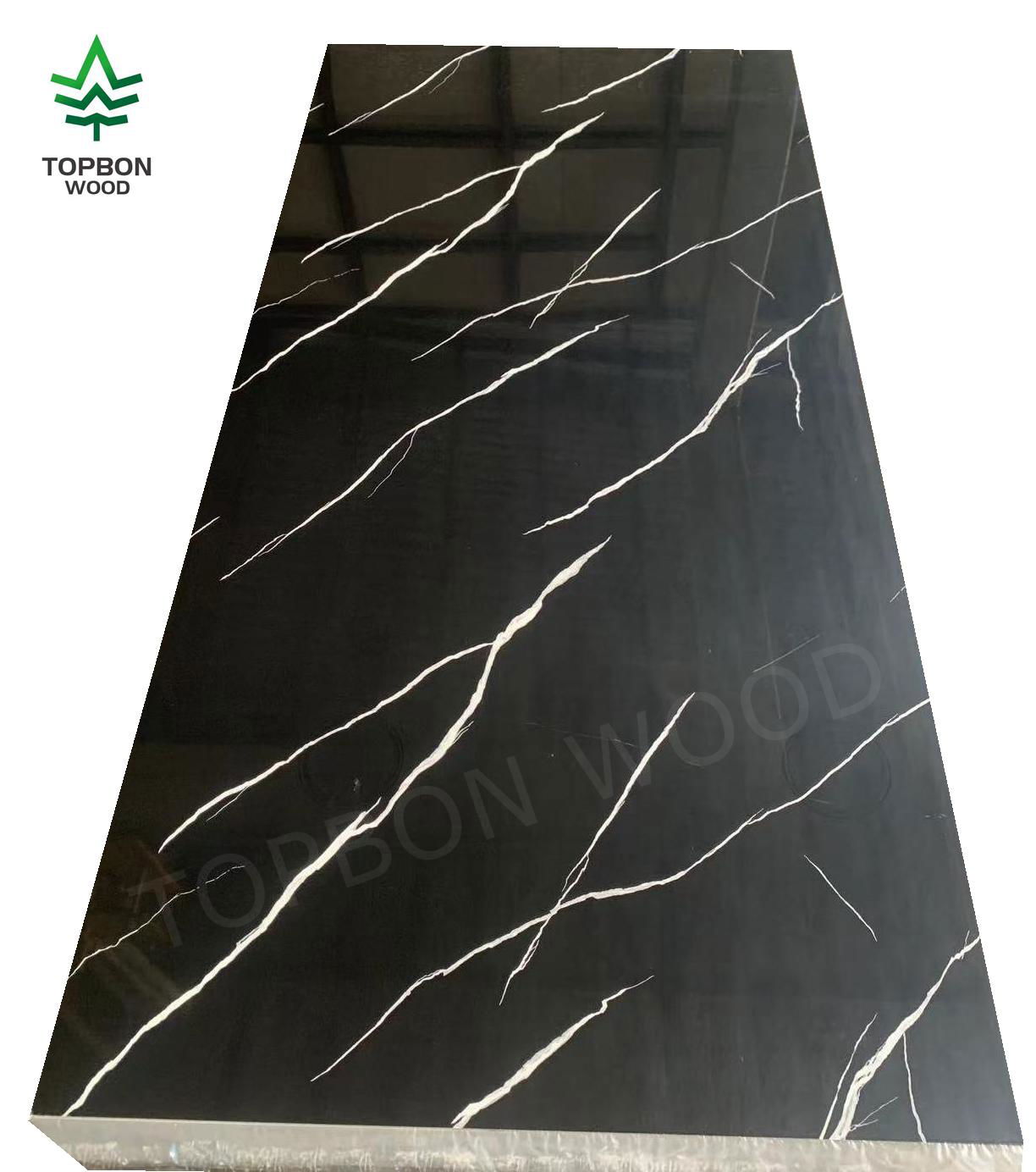  UV Marble High Glossy Plastic Sheet PVC Wall Panels 3mm for Interior Design 2