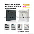USB wall socket,socket with double usb,wall socket adapter,outlet usb charger