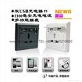 USB wall socket,socket with double usb