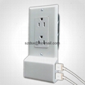 SnapPower USB Charger - Outlet Coverplate with Built in USB 2