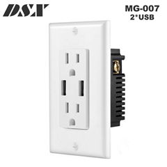 USA wall socket outlet with doulbe usb