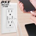 USA wall socket outlet with doulbe usb 3