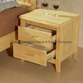 Hot selling New Nightstand Furniture Bedside Table made of Rubber Wood