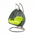 Balcony hanging chair wicker egg chair outdoor garden patio swing chair 2
