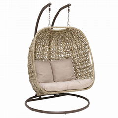 Hanging rattan chair wicker egg chair outdoor garden double seats swing chair