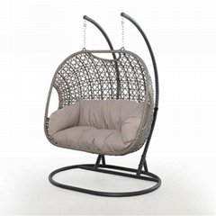 Patio rattan wicker furniture egg shape swing chair garden hanging chair