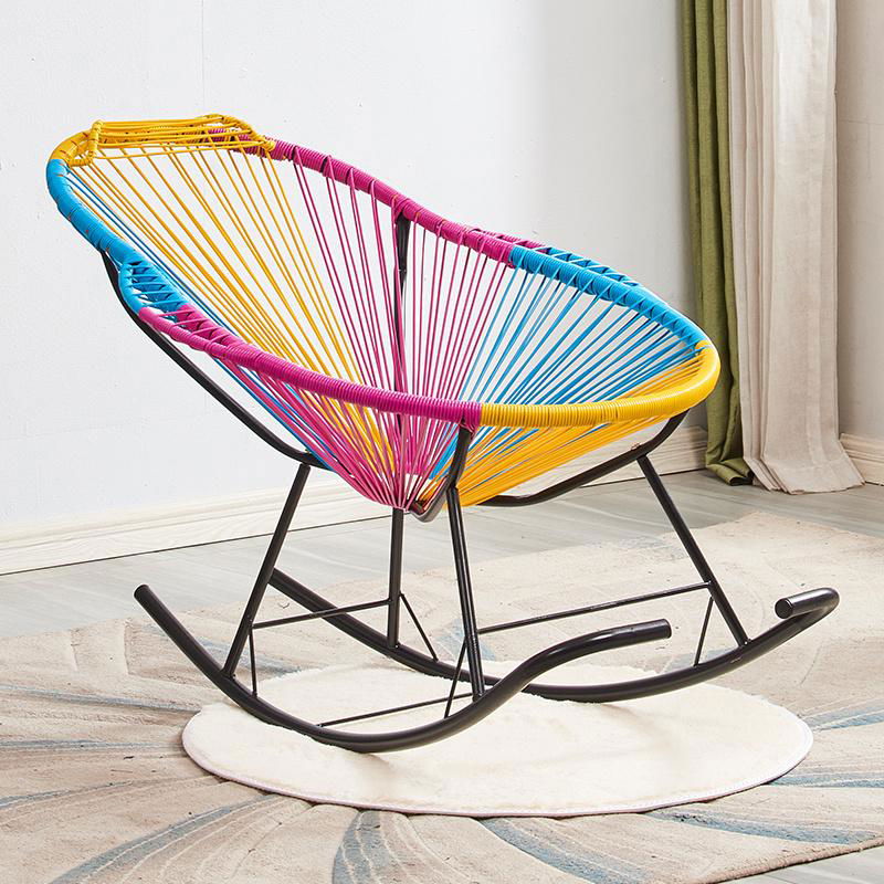 Outdoor rattan wicker rocking chair cheap living room rattan leisure chair