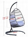 Leisure rattan furniture foldable swing