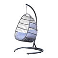 Leisure rattan furniture foldable swing chair hanging egg chair